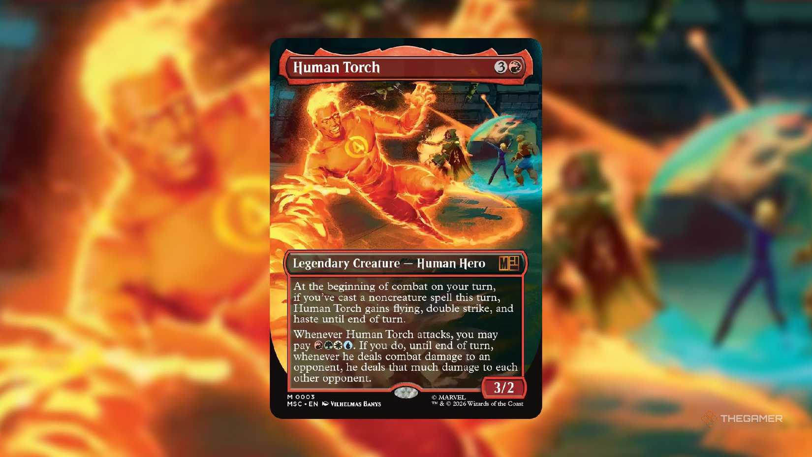 Human Torch MTG card.