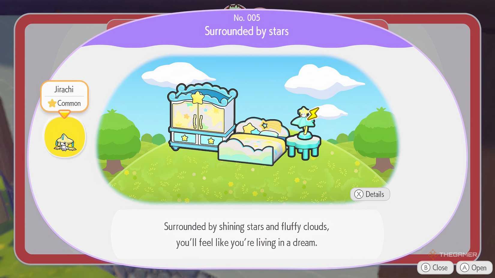 Surrounded By Stars location for Jirachi in Pokemon Pokopia.
