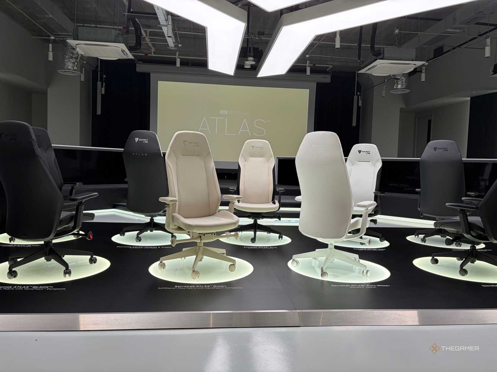 A set of Secretlab Atlas chairs.