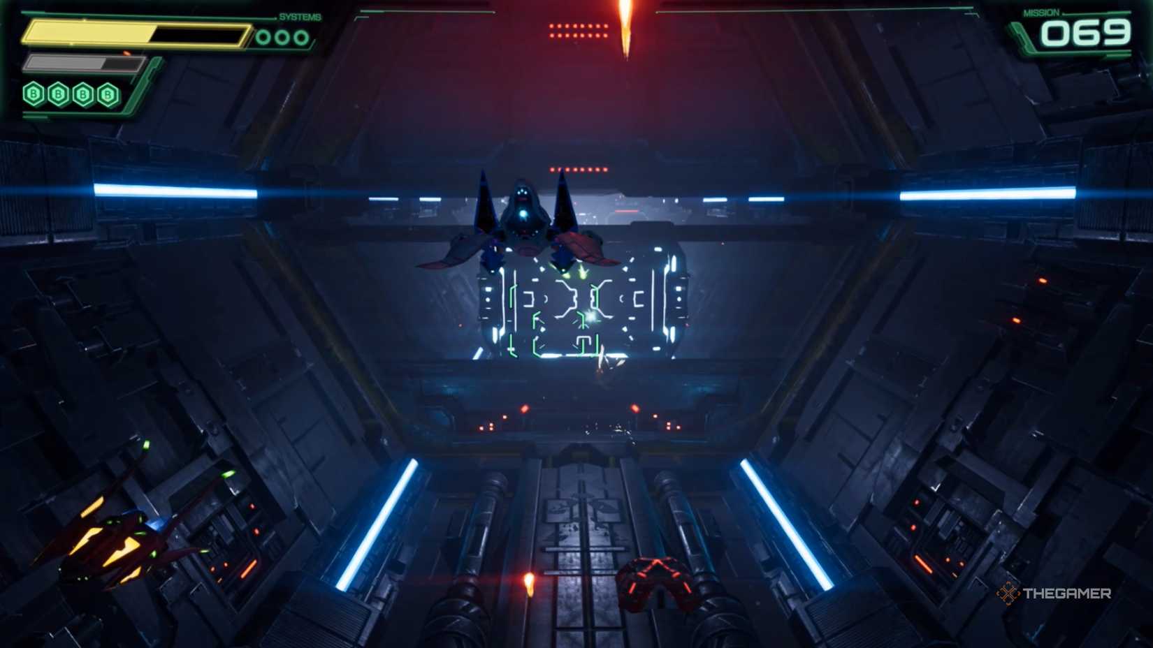 Approach the wormhole panel in Starfox's x-zone.