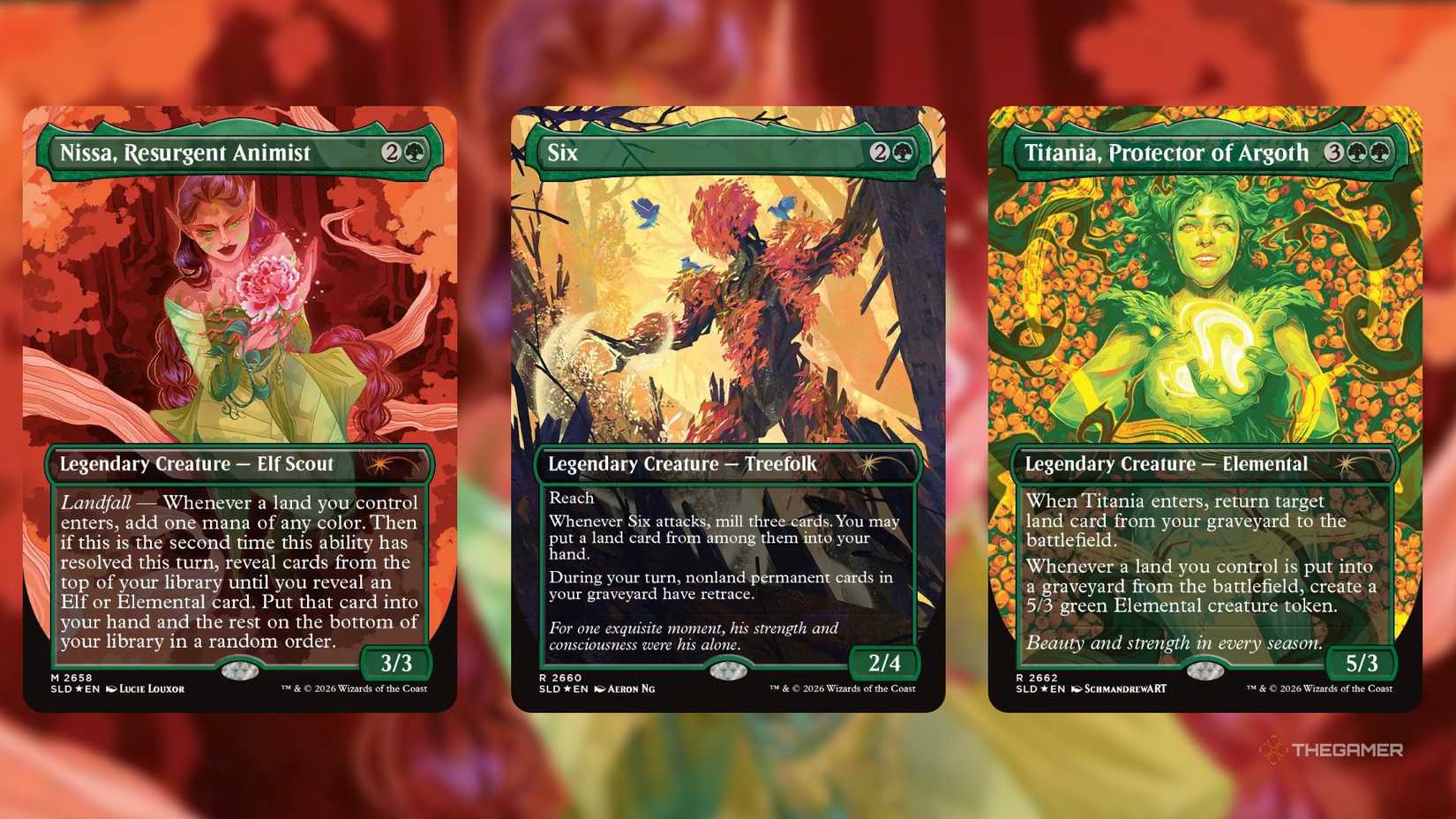 MTG Wild in Bloom Secret Layer Cards.
