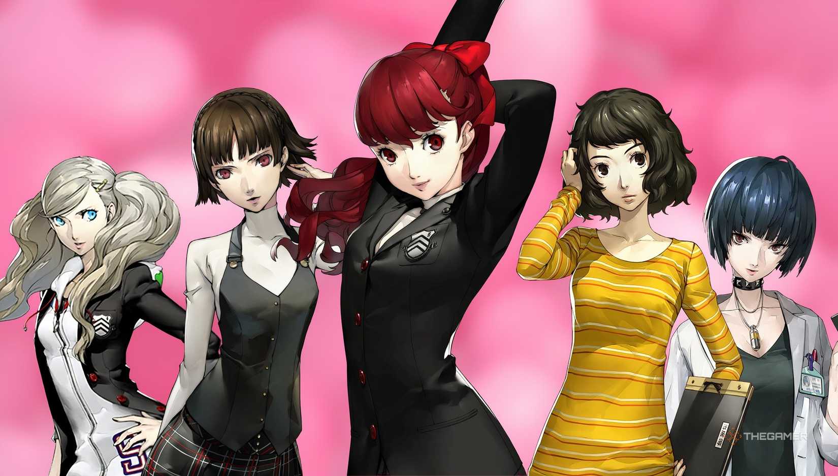 Persona 5 royal character on red background