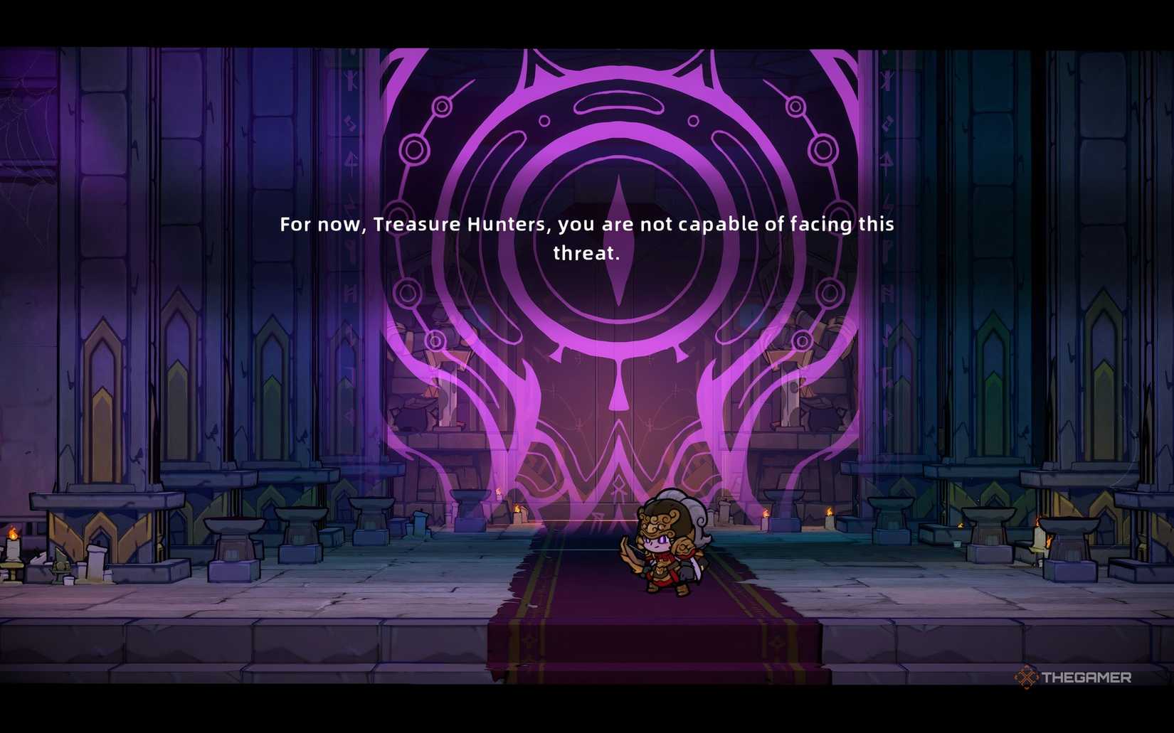 The player is standing in front of a locked door in Lost Castle 2