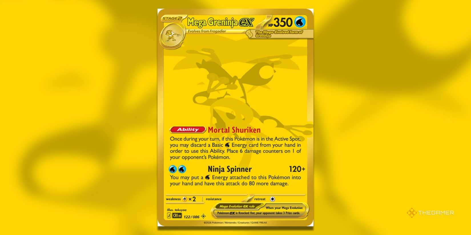 golden greninja pokemon card 2026 CRI-EN - Mega Ex 122/086 Displays und Booster kaufen Greninja GX Rainbow Gold Foil