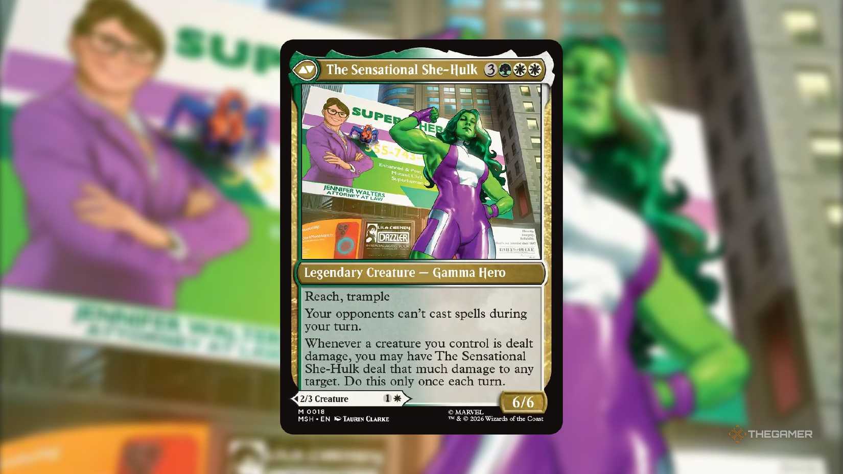 Sensational She-Hulk MTG card.