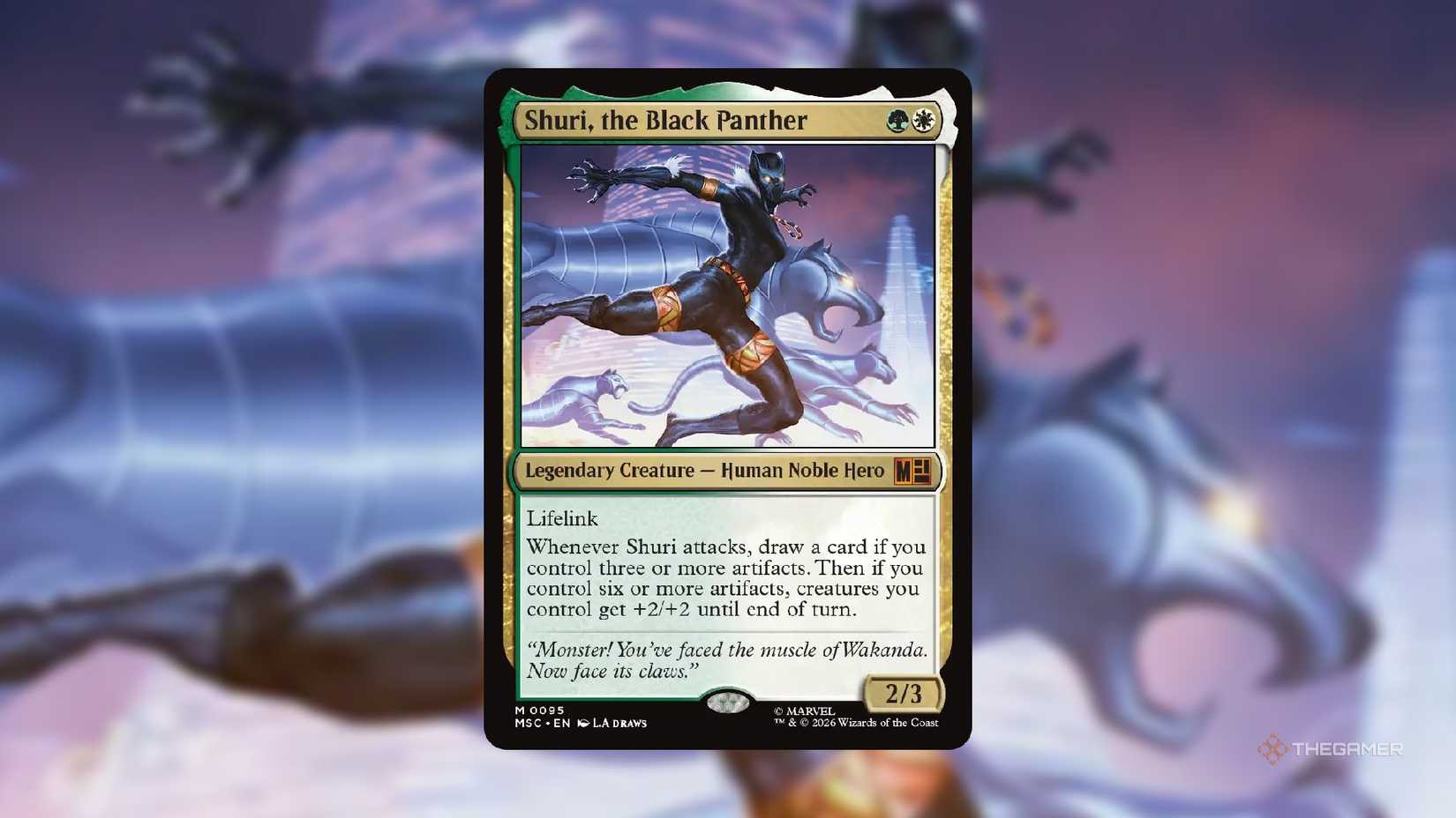 Shuri, the Black Panther MTG card.