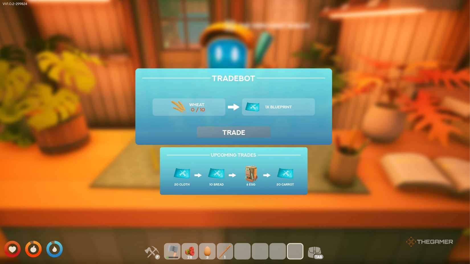 Solarpunk a few requirements for a tradebot trade.