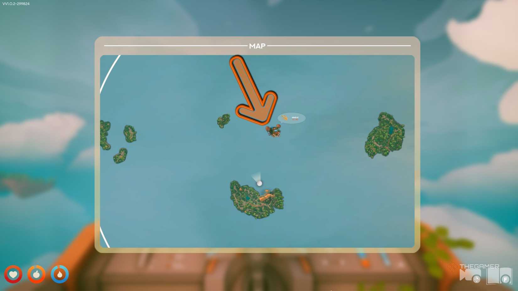Solarpunk showing a merchant on the map.