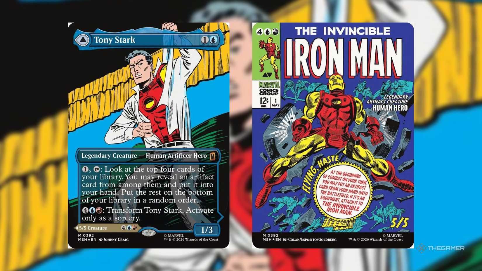 Tony Stark Invincible Iron Man MTG Card.