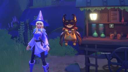 Witchspire character with a vendor.