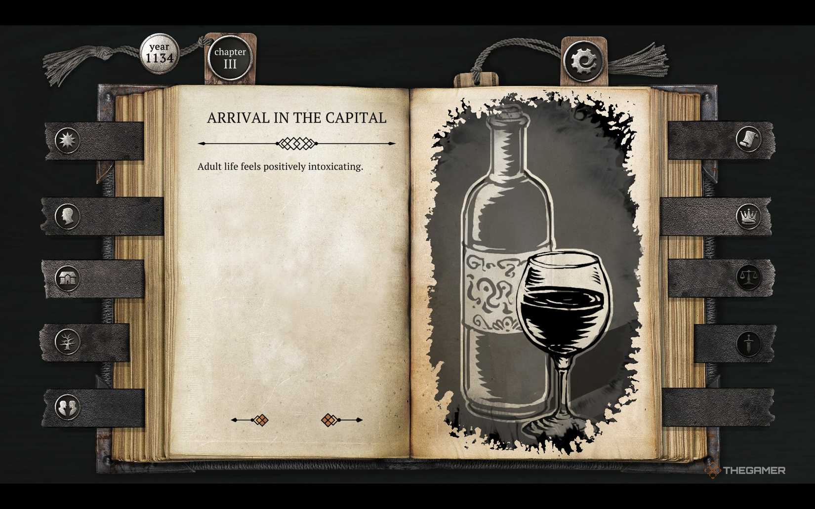 A bottle of wine for your Arrival in the Capital in The Life and Suffering of Sir Brante.