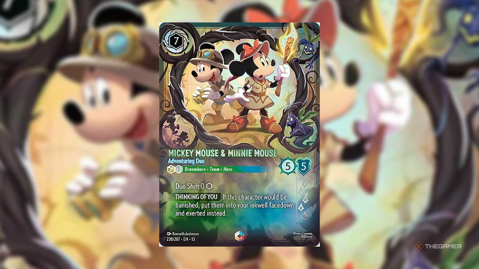 Mickey and Minnie enchanted card image from Disney Lorcana Attack of the Vine.