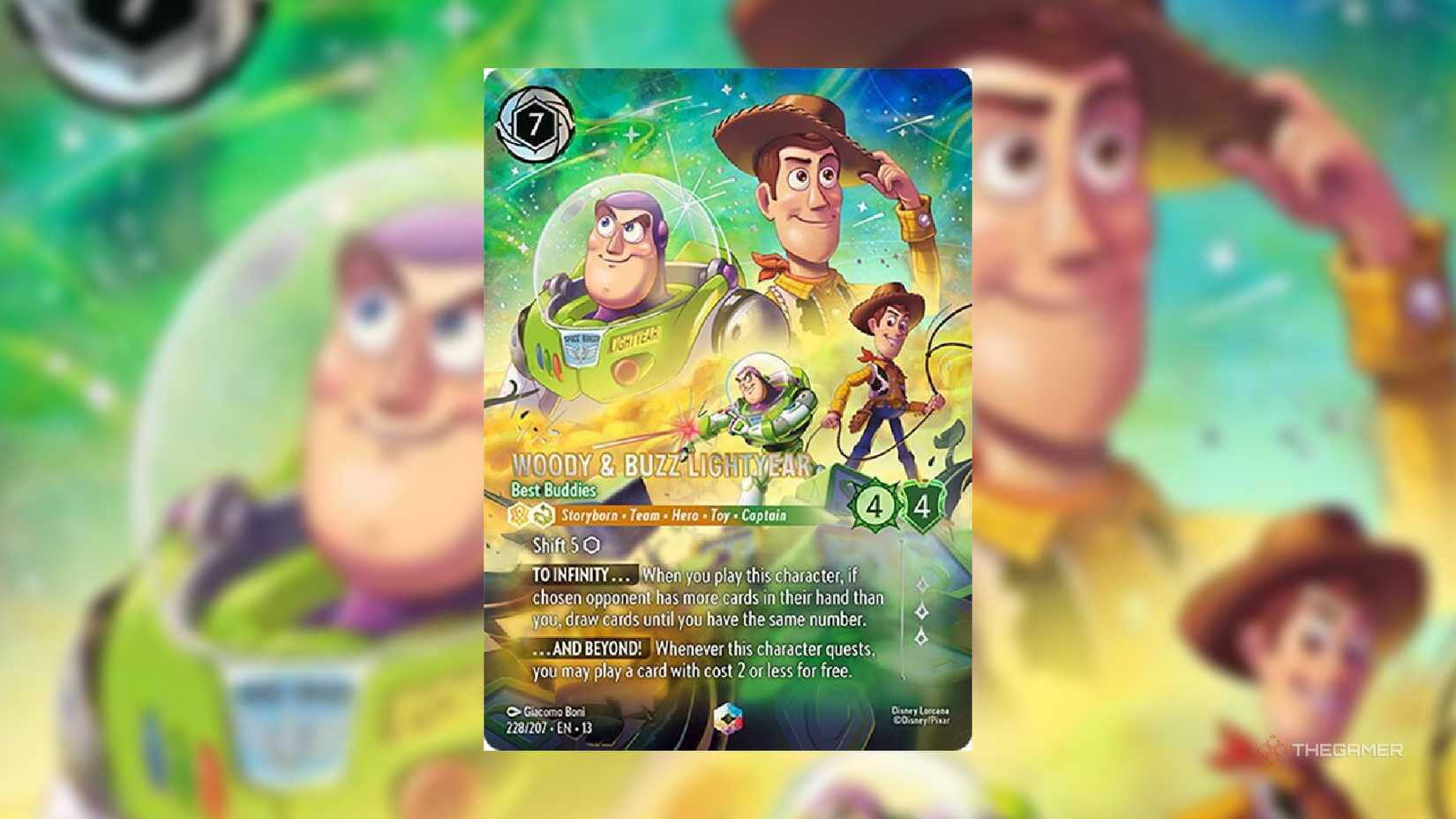 Woody and Buzz Lightyear card image of Disney Lorcan Attack vine. 