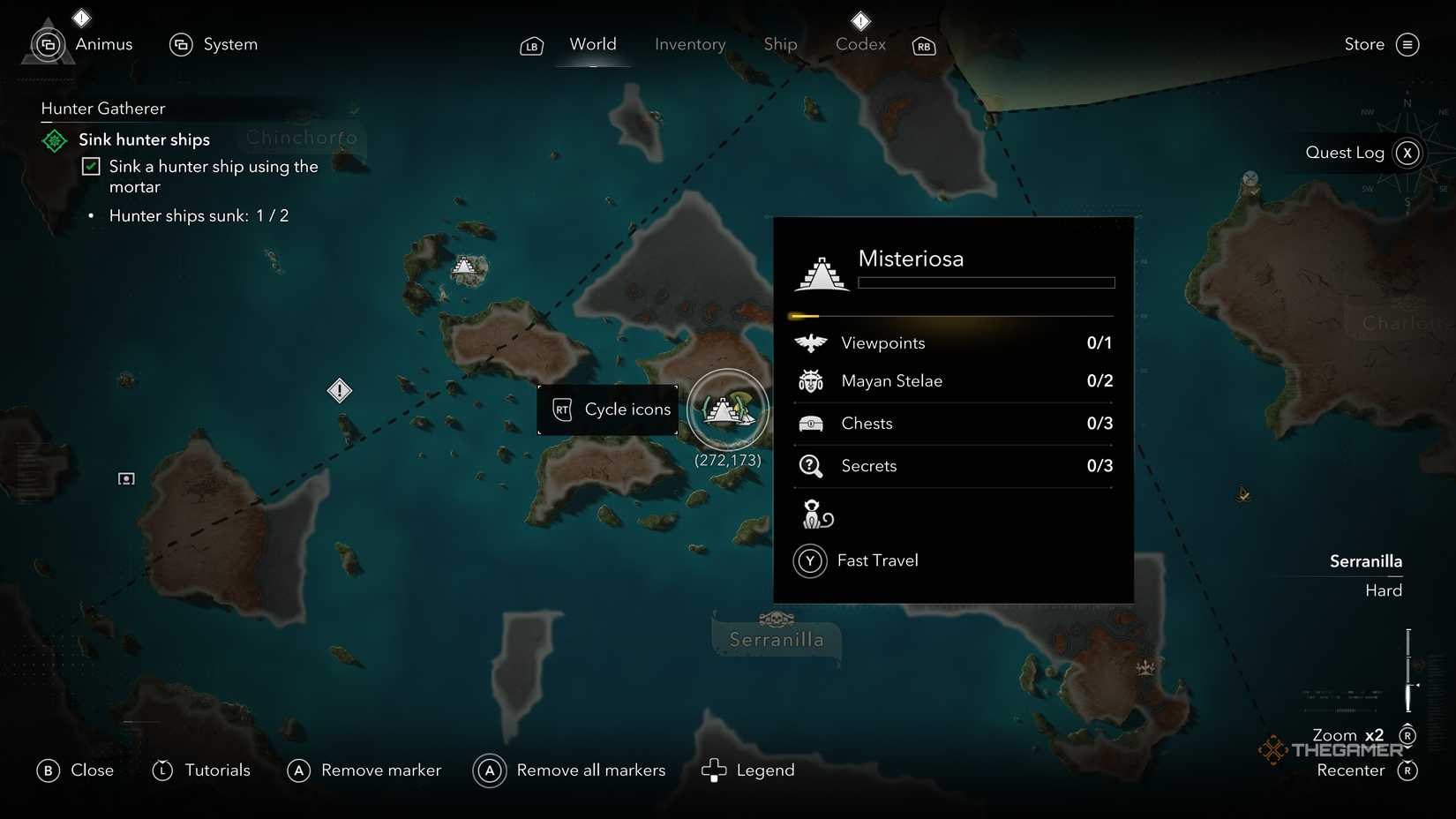 Players looking for all Misteriosa collectibles in Assassin's Creed: Black Flag Resynced.