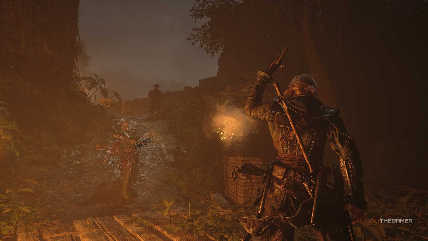 A player capturing Fort Serranilla in Assassin's Creed: Black Flag Resynced.