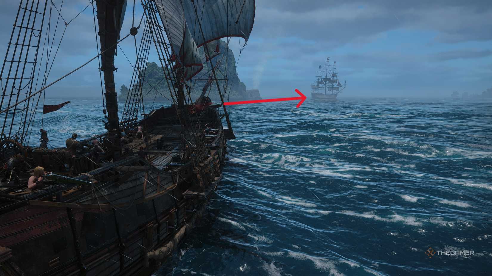 A player capturing Fort Serranilla in Assassin's Creed: Black Flag Resynced.