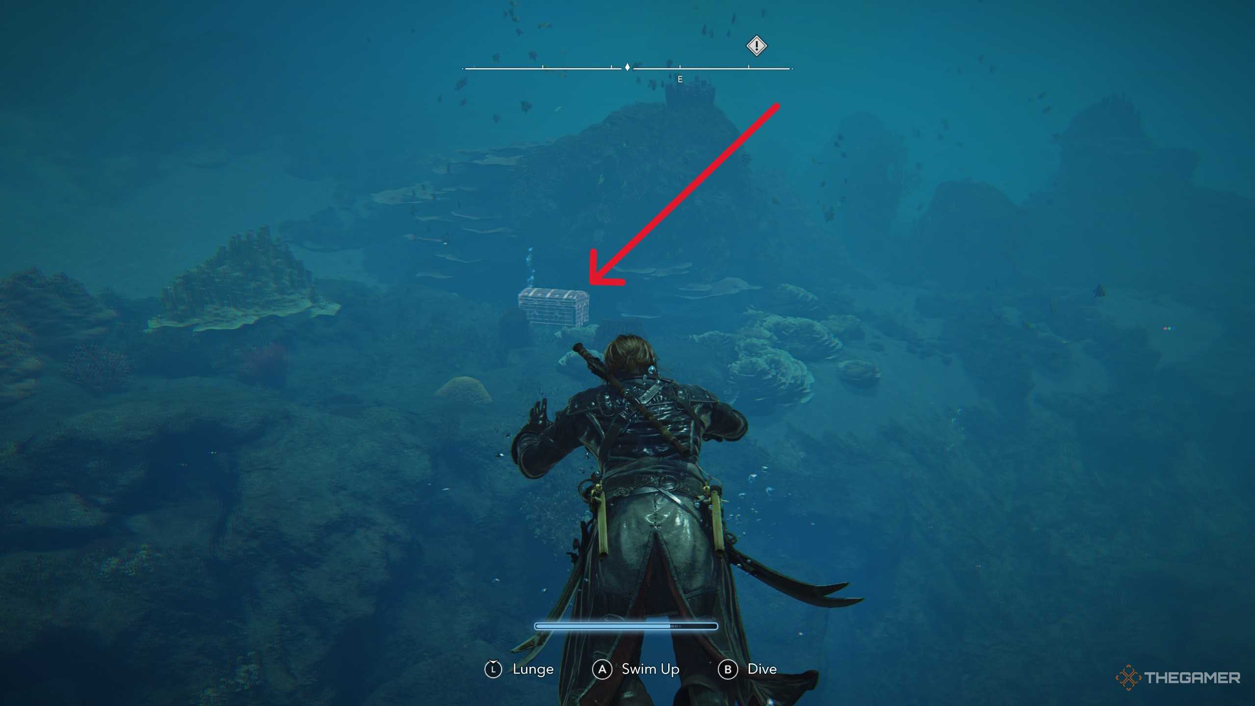 A player locating the Explorer Outfit in Assassin's Creed: Black Flag Resynced.