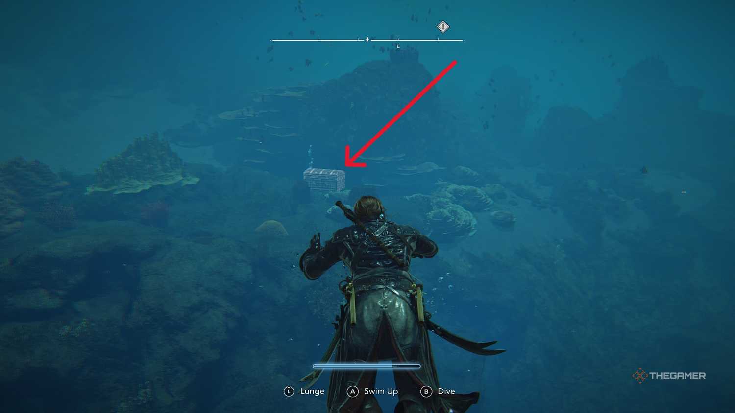 A player locating the Explorer Outfit in Assassin's Creed: Black Flag Resynced.