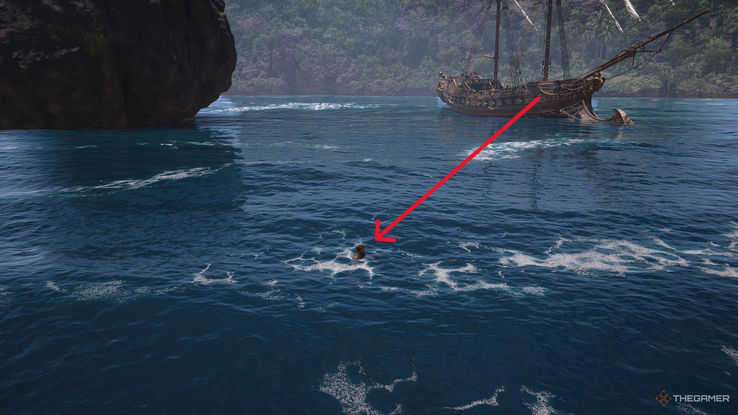 A player locating the Explorer Outfit in Assassin's Creed: Black Flag Resynced.