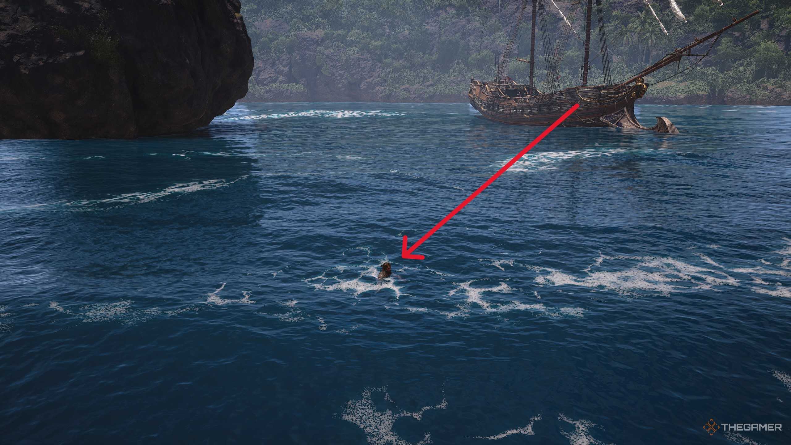 A player locating the Explorer Outfit in Assassin's Creed: Black Flag Resynced.