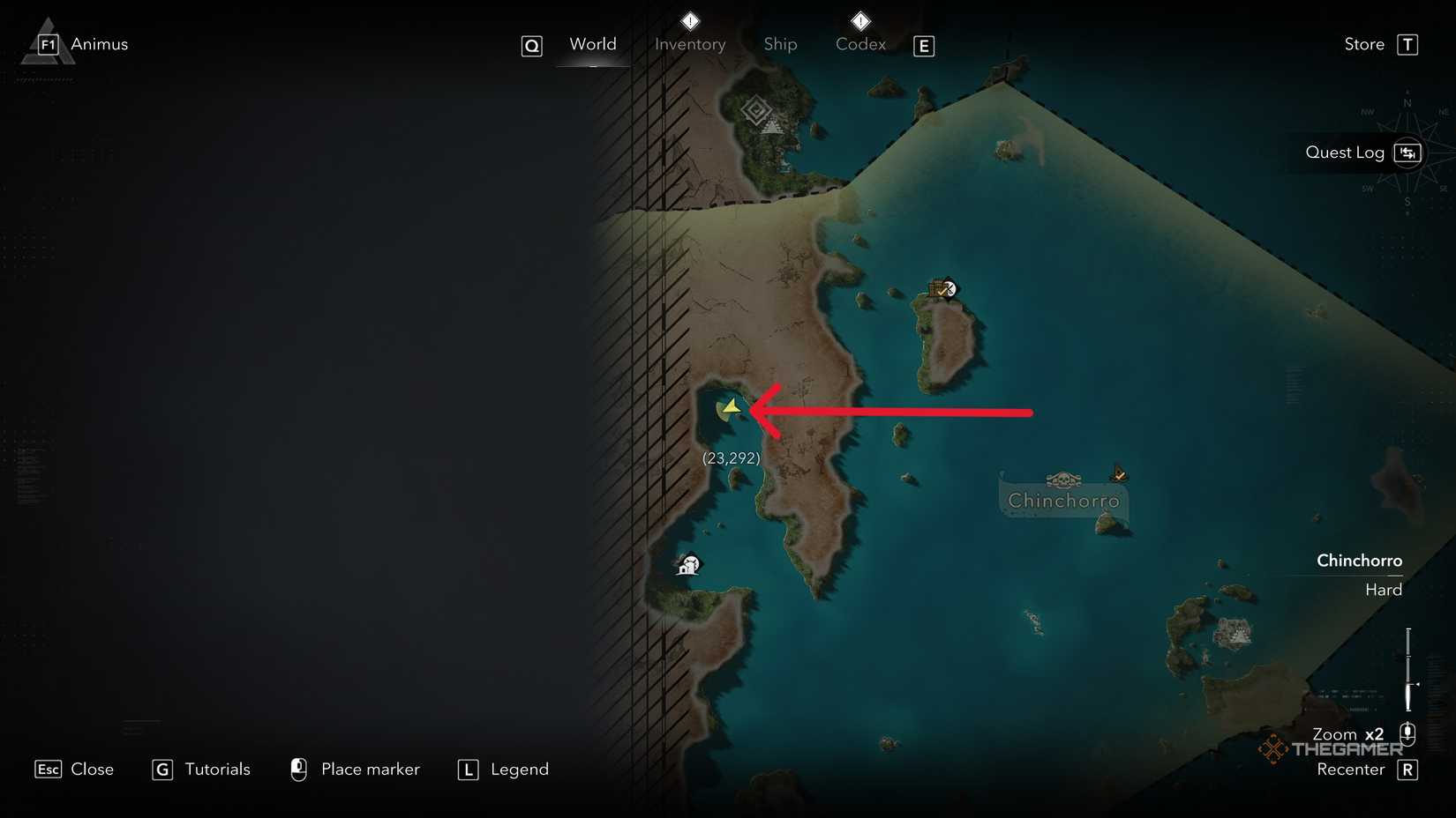 A player locating the Explorer Outfit in Assassin's Creed: Black Flag Resynced.