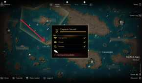 A player locating the Heavy Shot Storage Ultimate Plan in Assassin's Creed: Black Flag Resynced.
