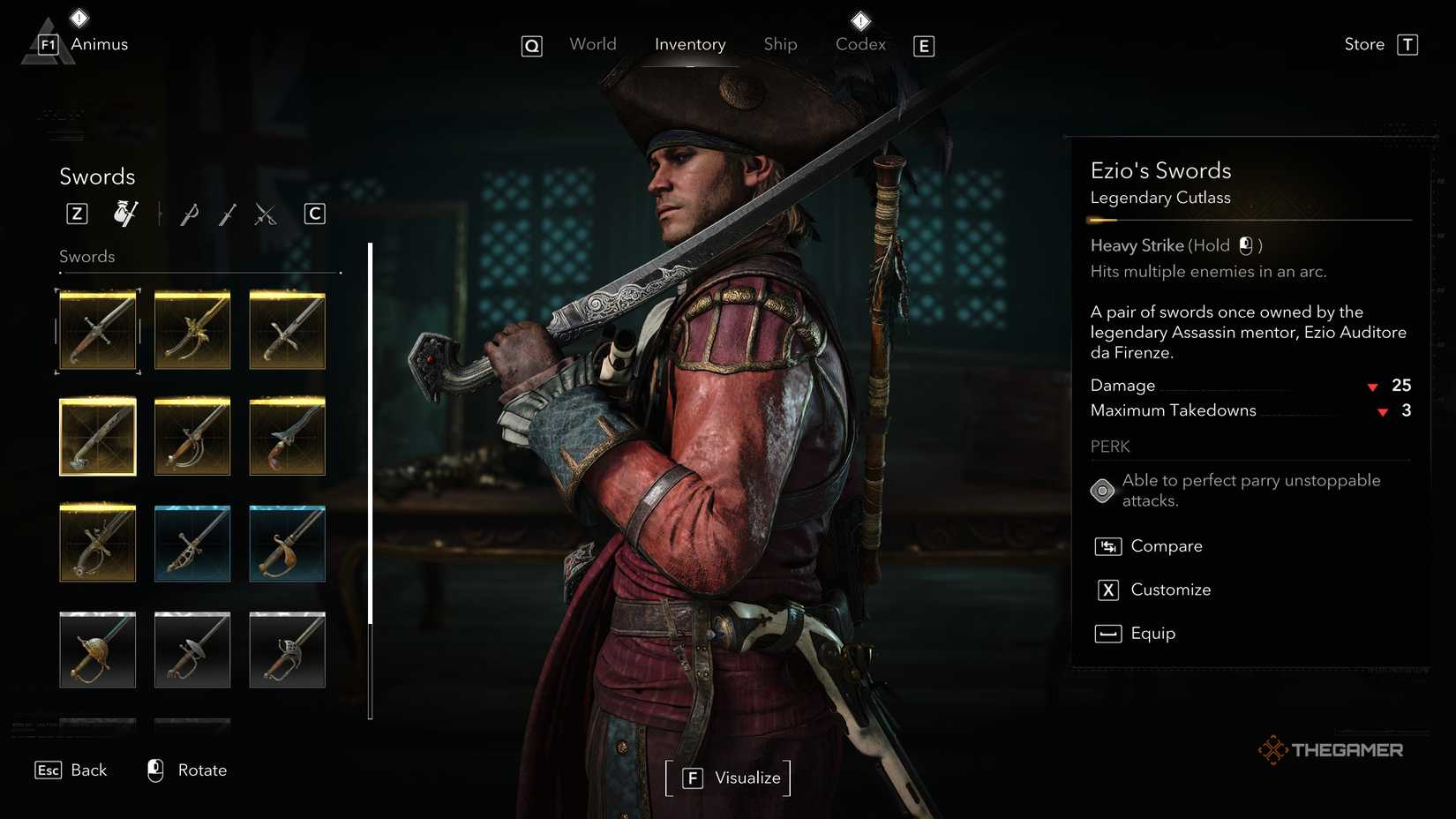 A player unlocking the best weapons in Assassin's Creed: Black Flag Resynced.