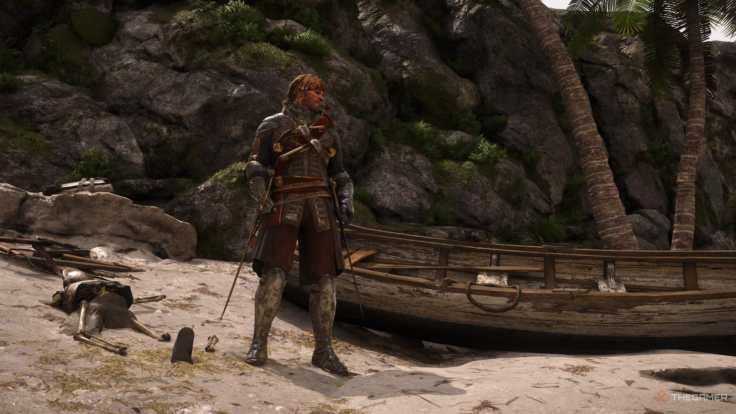 A player locating the Mortar Storage Ultimate Plan in Assassin's Creed: Black Flag Resynced.