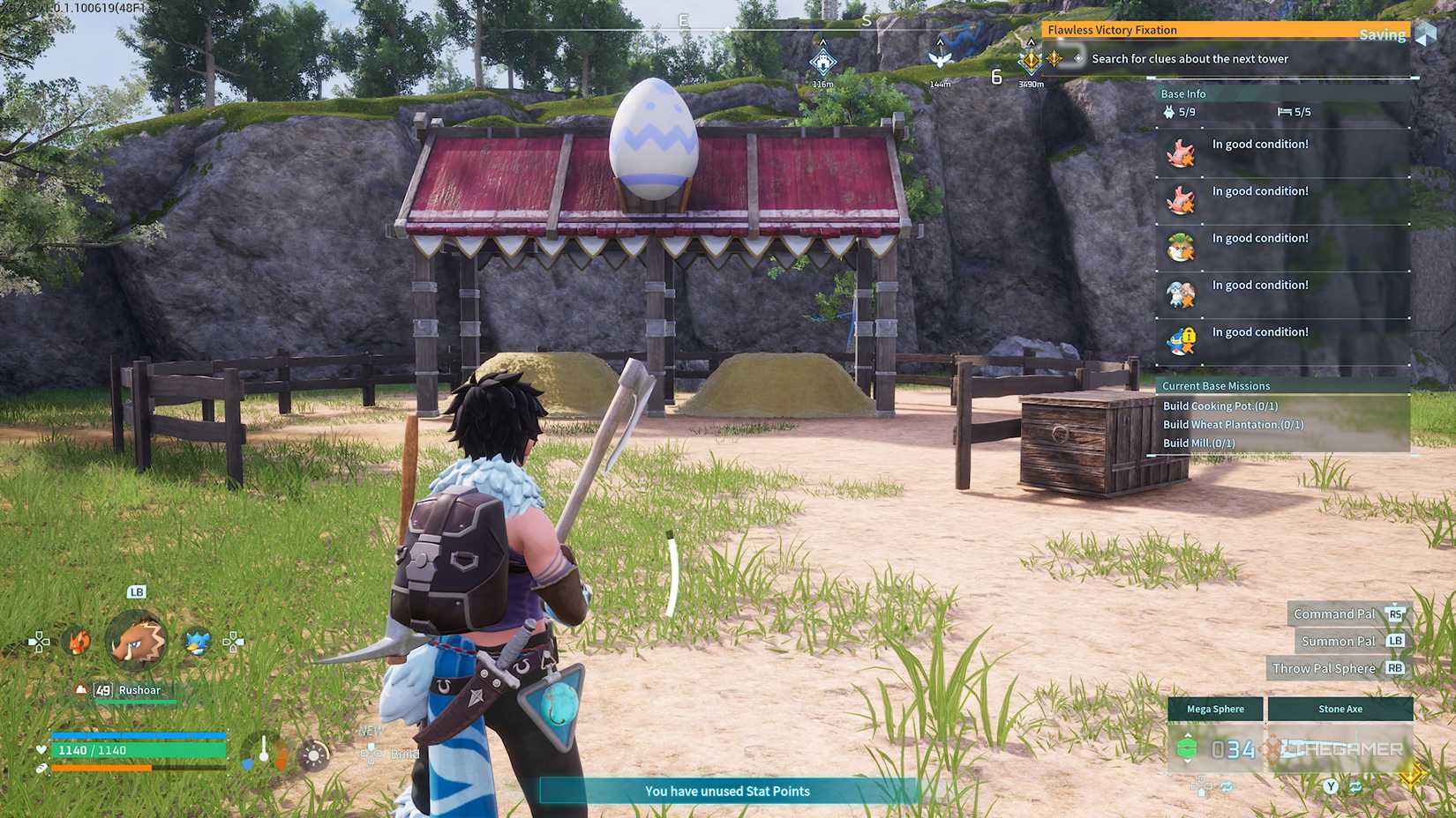 Breeding farm in Palworld.