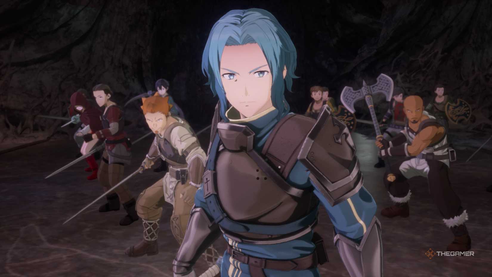 Diavel leading the pack into the first floor boss fight in Echoes of Aincrad.