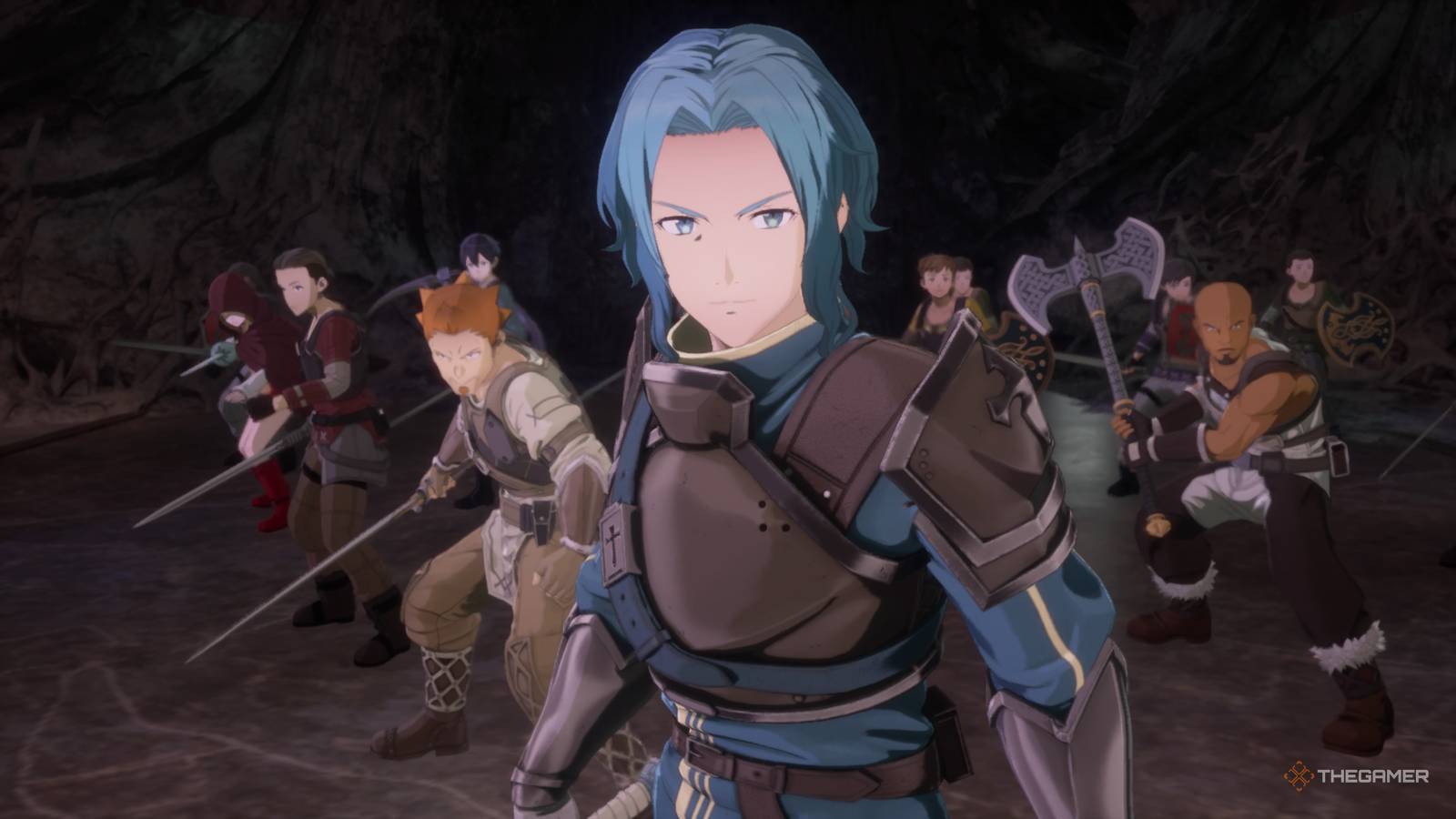 Diavel leading the pack into the first floor boss fight in Echoes of Aincrad.