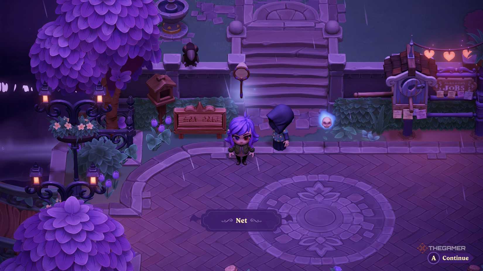 The player who receives the net from the dead in Moonlight Peak.