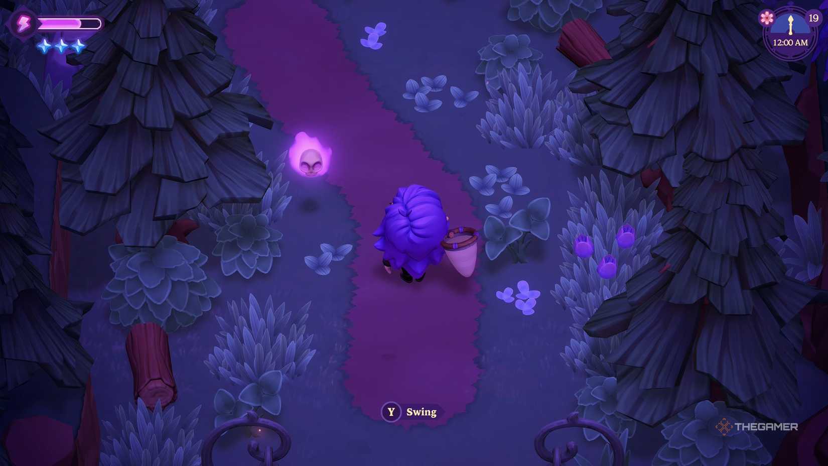 A player standing next to a soul chunk in Moonlight Peaks.