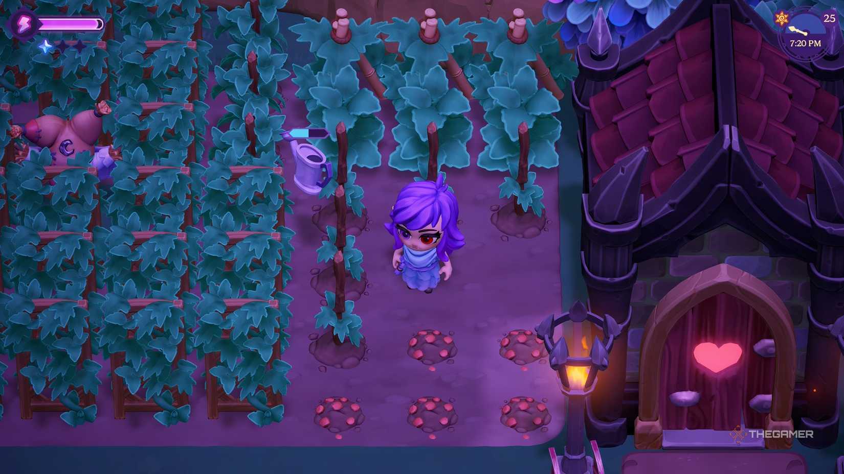Crops growing in Moonlight Peaks.