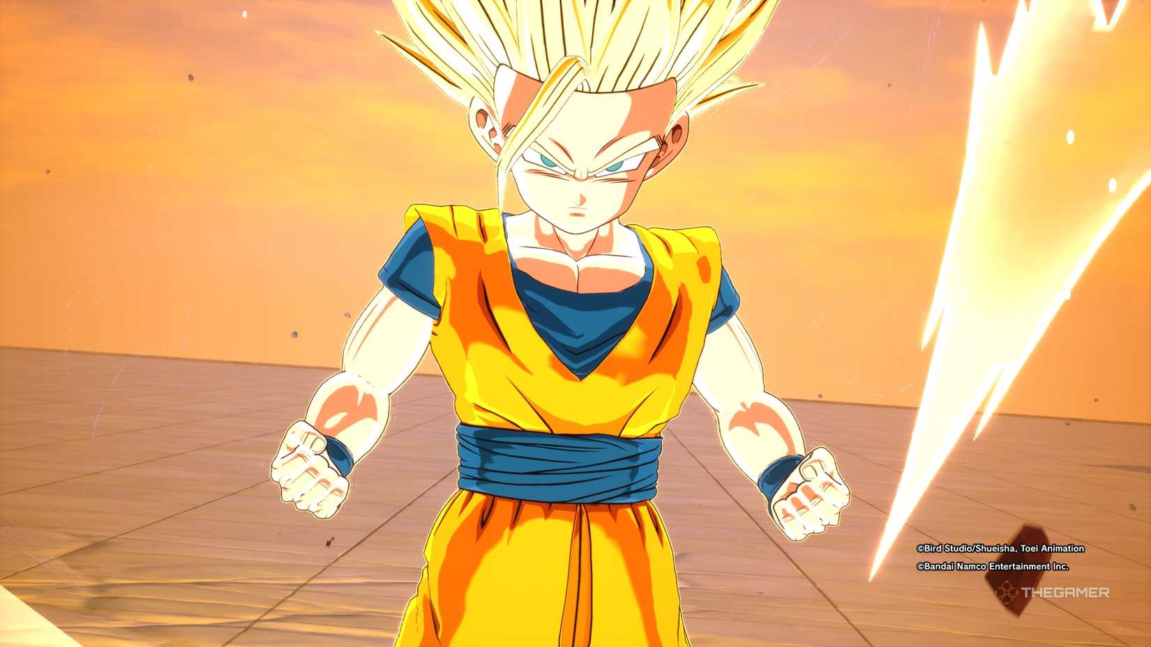 Super Saiyan 2 Gohan in his Bojack outfit in Dragon Ball: Sparking Zero.