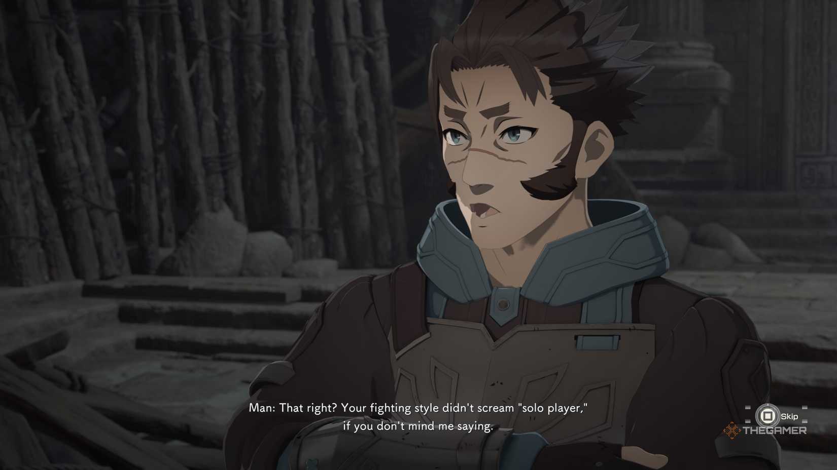 Iori saying you don't seem like a solo player in Echoes of Aincrad.