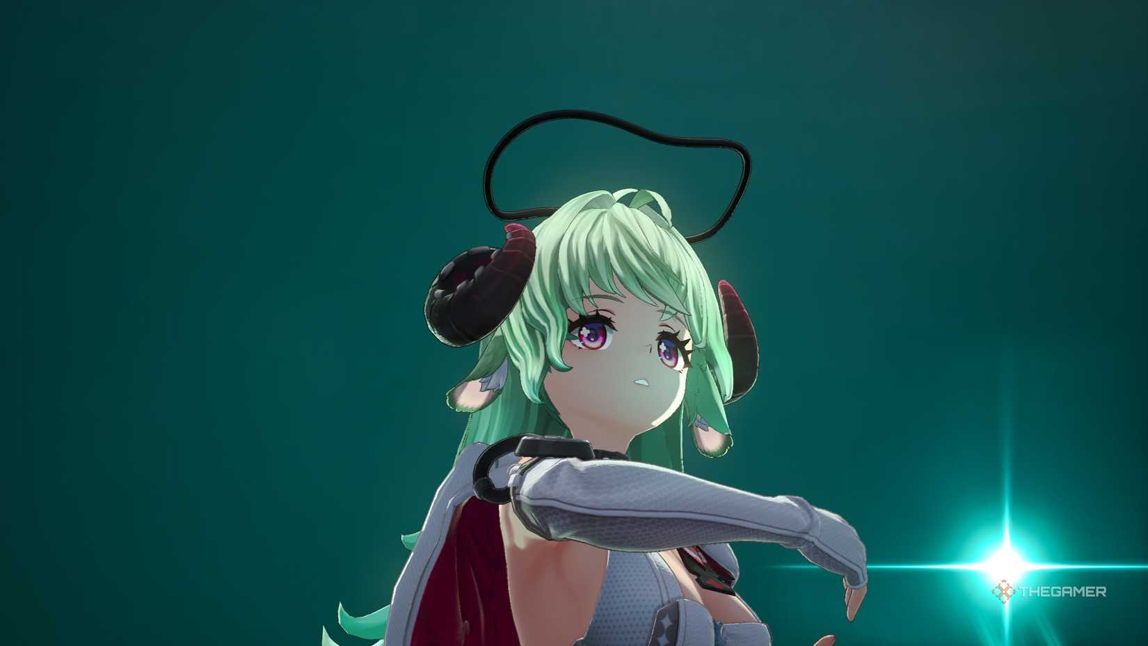 Iroi charging her ultimate, which is currently a teal sphere, in NTE.