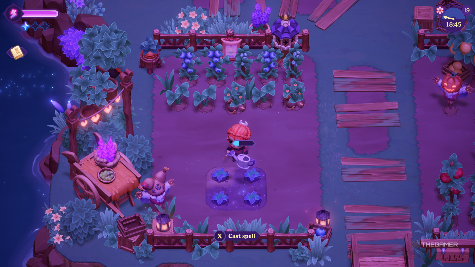 Moonlight Peaks uses magic on the crops. 