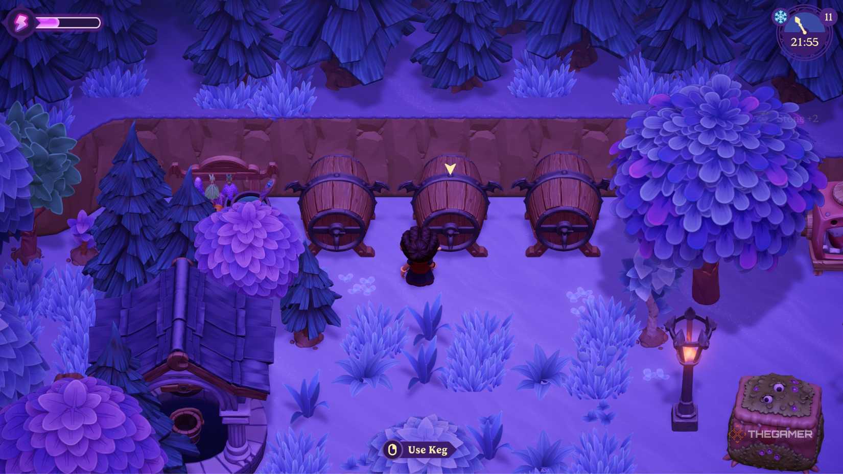 Moonlight Peaks using the kegs.