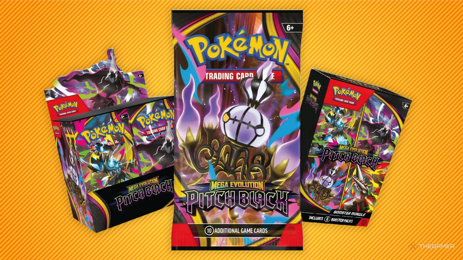 pokemon cards big packs TCG: Zeraora VMAX VSTAR Battle Box : Toys & Games Mega EvolutionPitch Black Pitch Black 3 Pack Blister