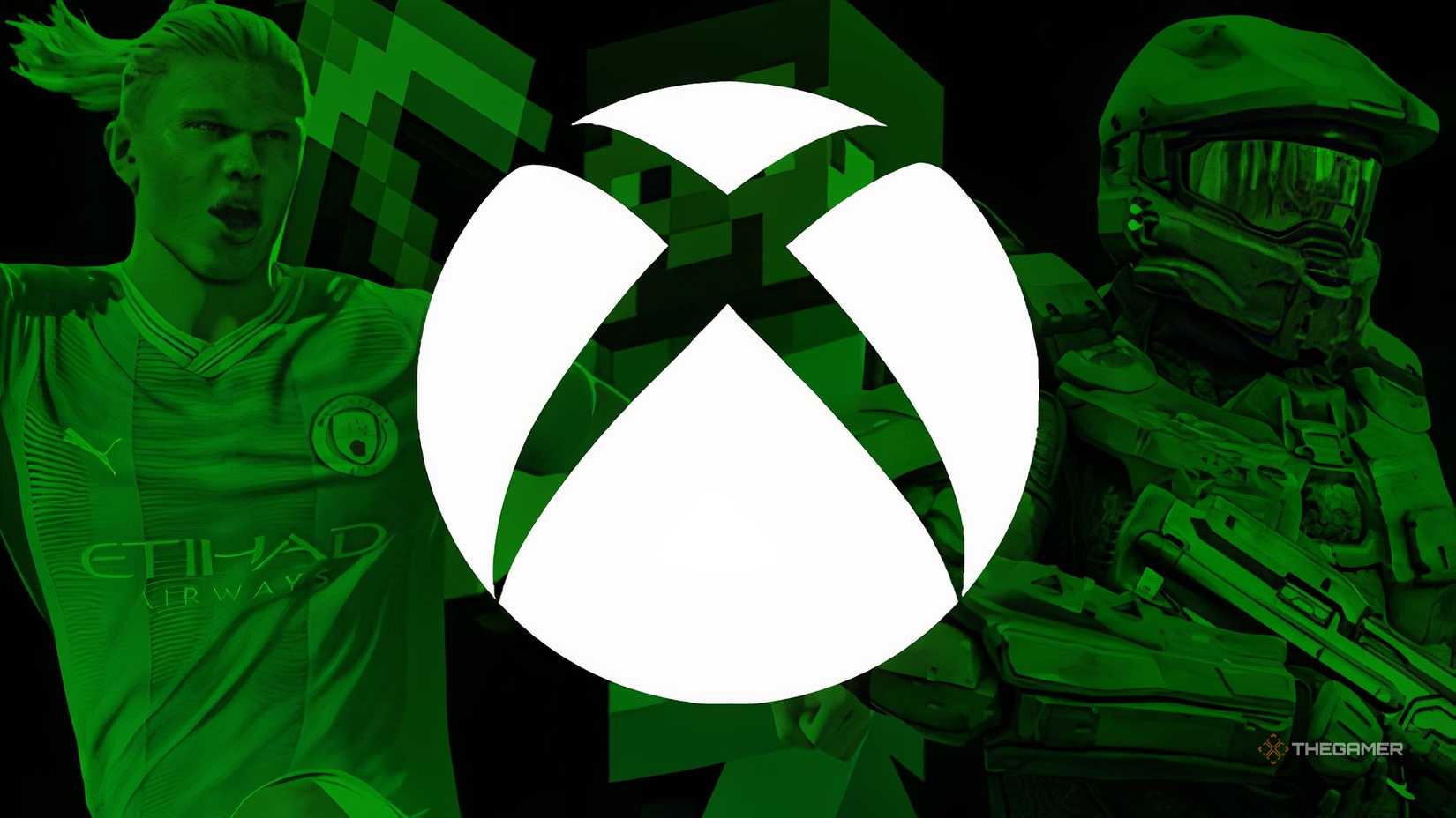 Xbox characters next to the Xbox logo.