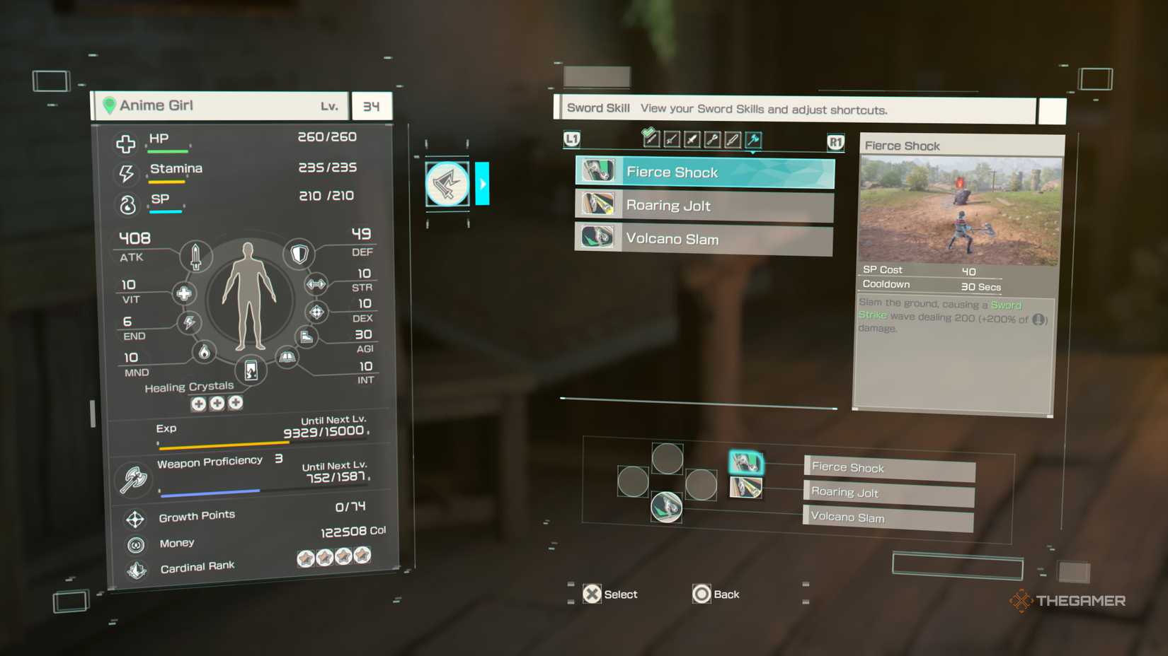 The Sword Skills in Echoes of Aincrad on the Fierce Shock Sword Skill page.