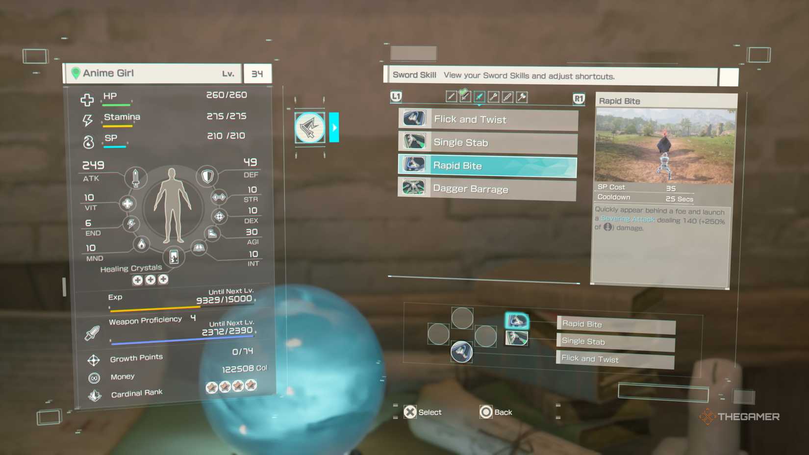 The Sword Skills in Echoes of Aincrad on the Rapid Bite Sword Skill page.