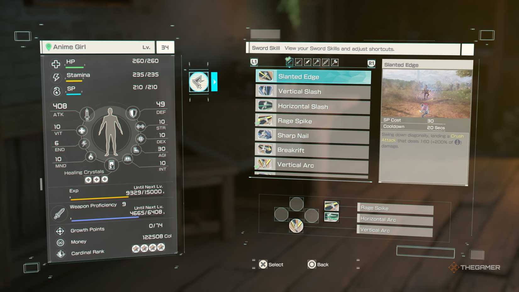 The Sword Skills in Echoes of Aincrad on the Slanted Edge Sword Skill page.