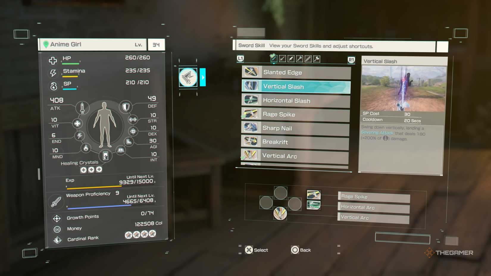 The Sword Skills in Echoes of Aincrad on the Vertical Slash Sword Skill page.