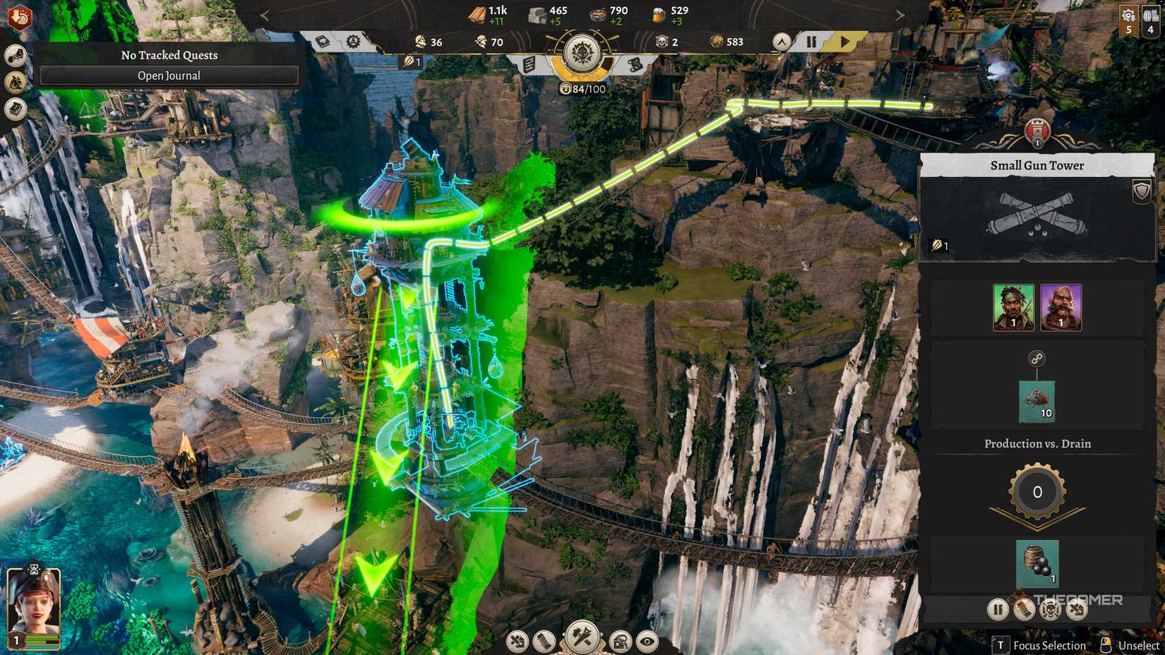 A player creating and using Black Powder in Corsair Cove. 
