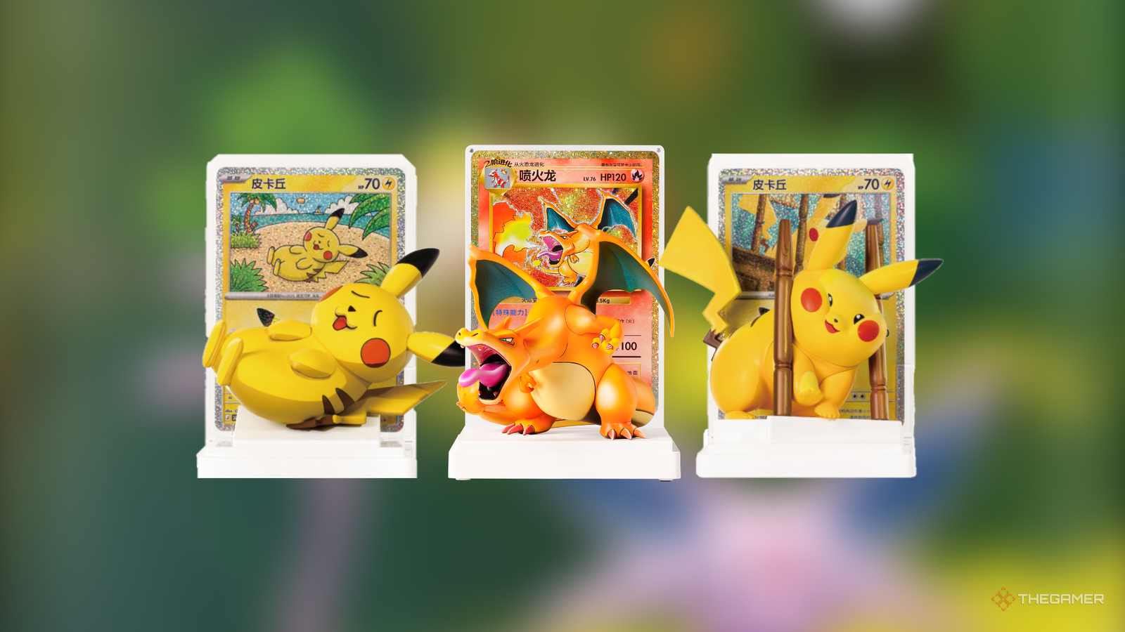 pikachu and charizard pokemon tcg boxes.