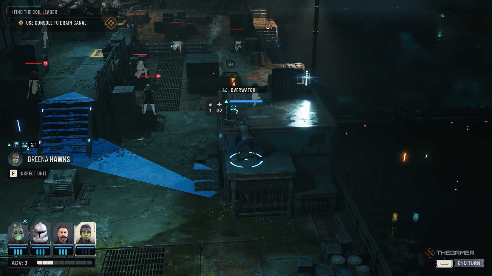 A player completing the Dark Waters mission in Star Wars Zero Company.
