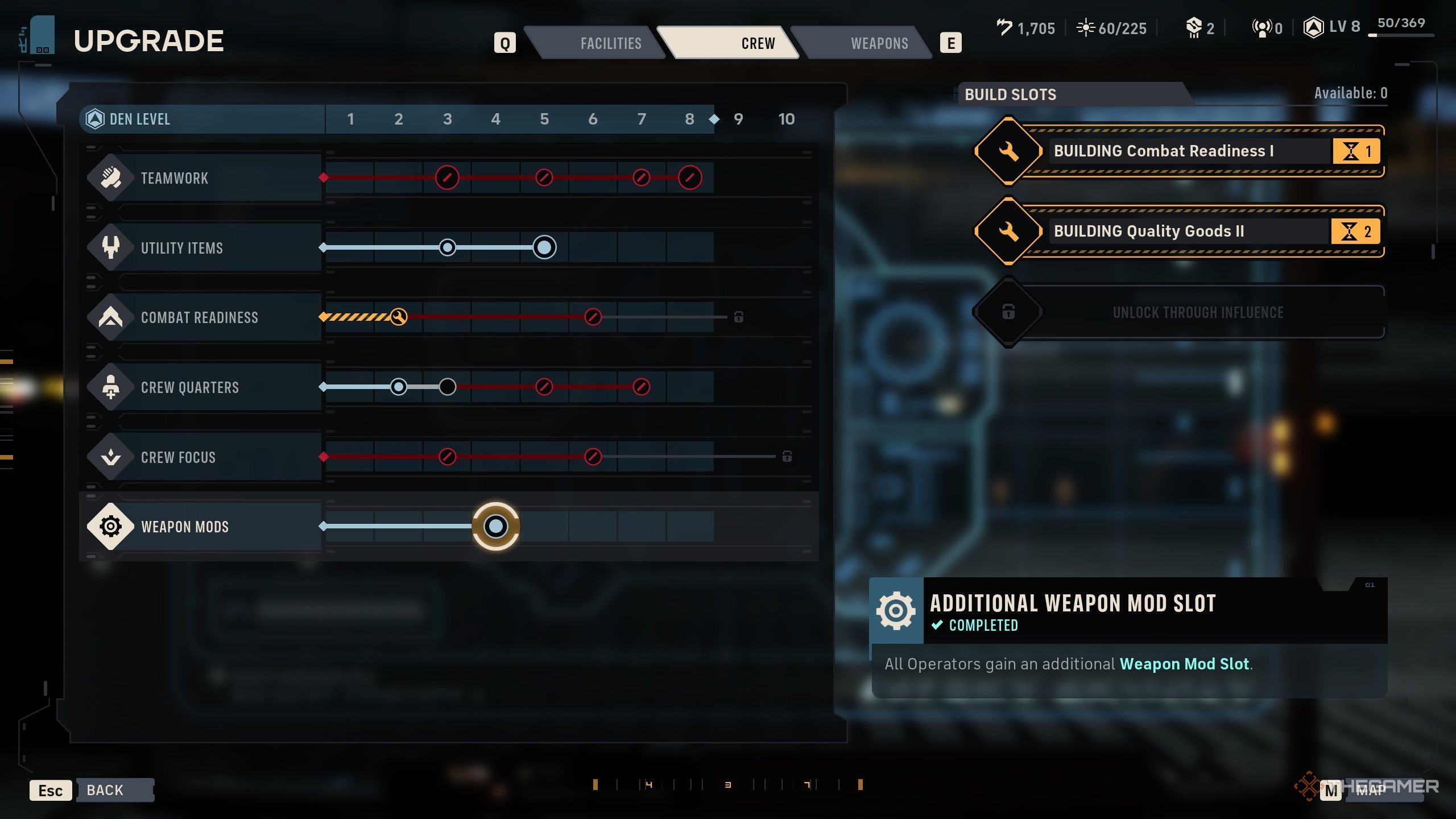 A player unlocking all weapon mod slots in Star Wars Zero Company.