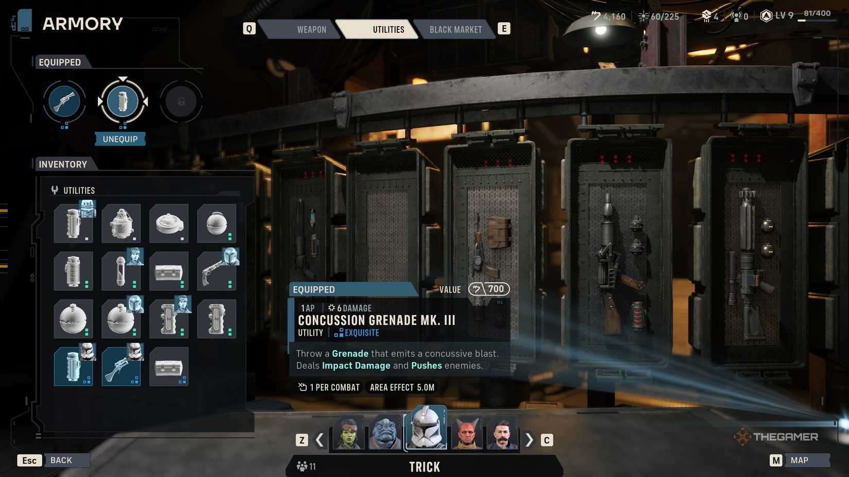 A player unlocking all Utility Slots in Star Wars Zero Company.